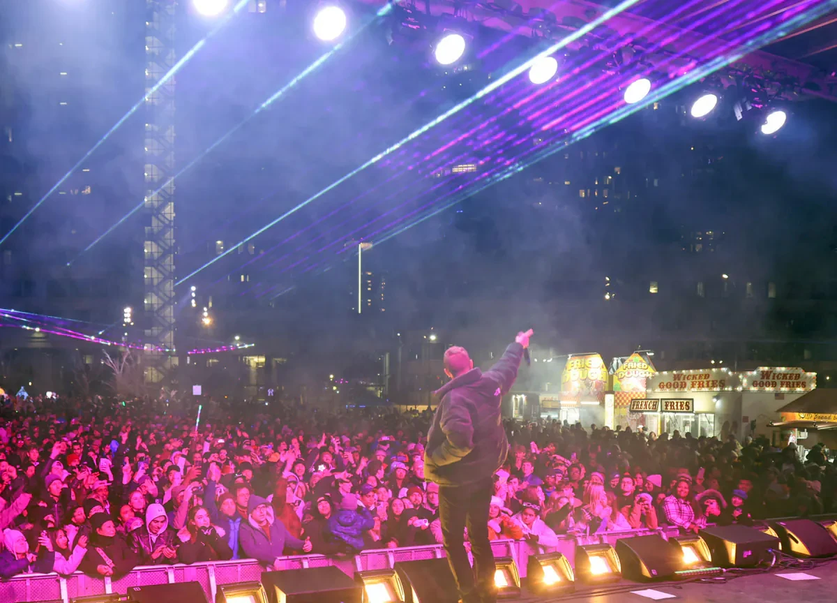 Performance stage at First Night Boston