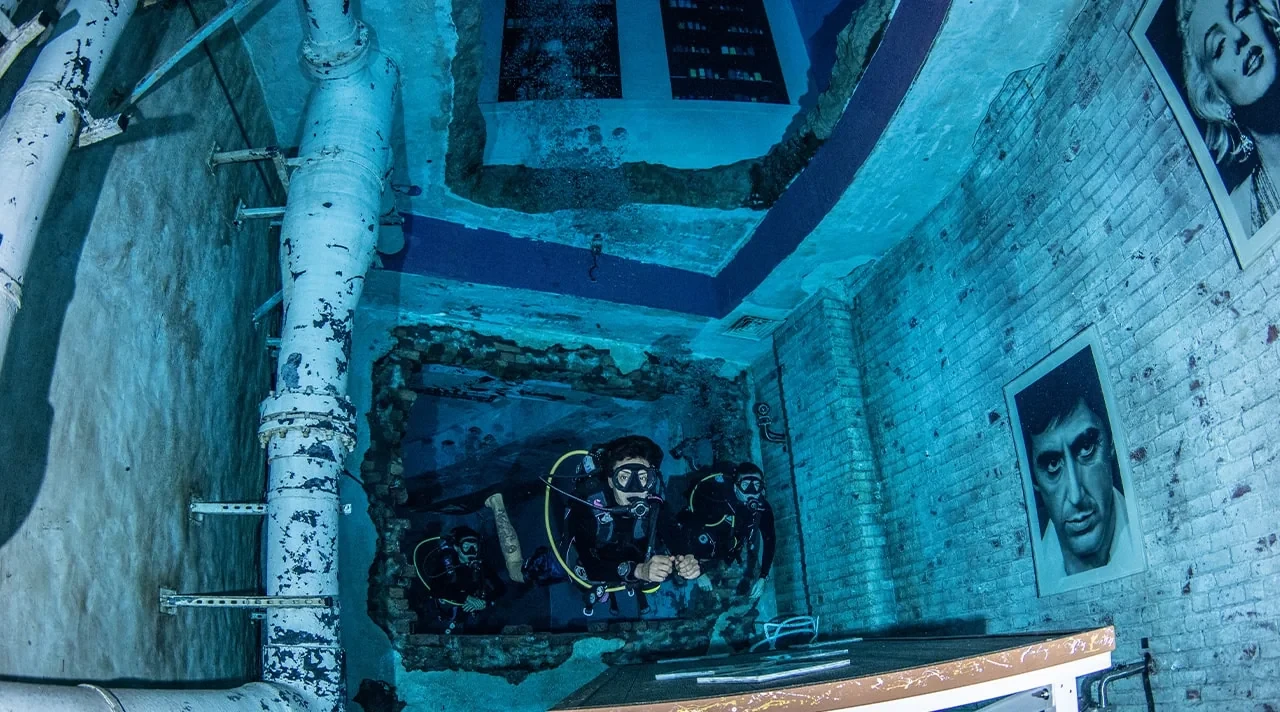 Underwater training environment at Deep Dive Dubai