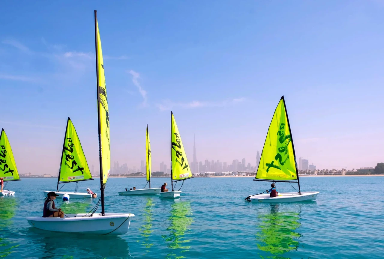 Waterfront leisure view at Dubai Offshore Sailing Club