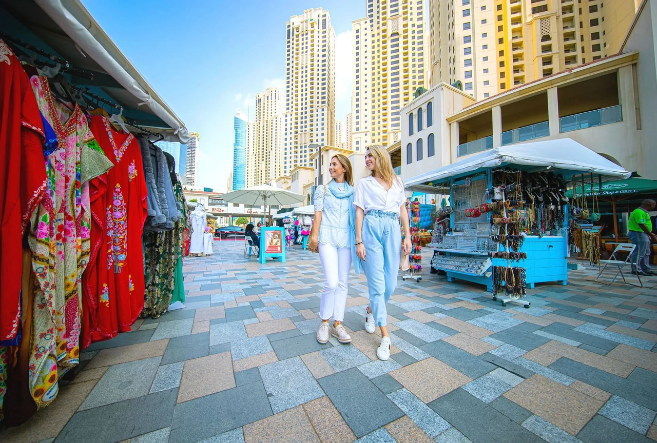 Streetfront promenade at The Walk at JBR in Dubai