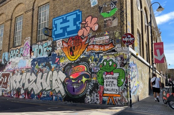 Graffiti wall on Brick Lane
