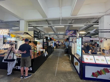 Food stalls inside UpMarket