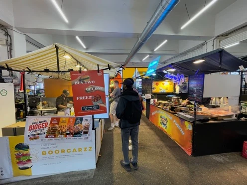 Halal logos displayed at UpMarket stalls