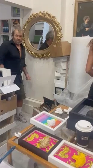 Video of Adrian Boswell creating art
