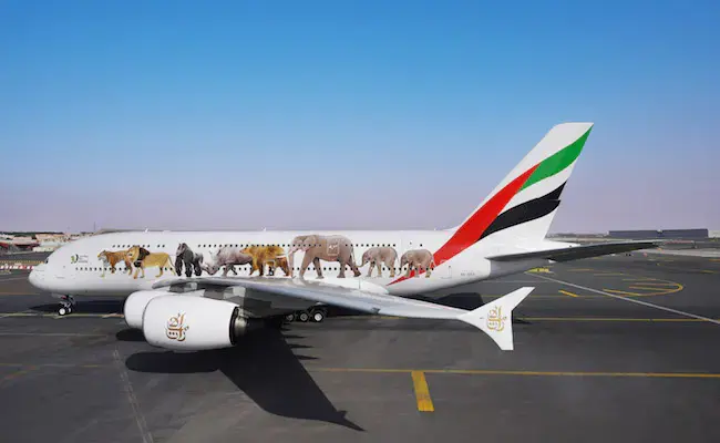 Emirates can repaint an A380 in 7 days