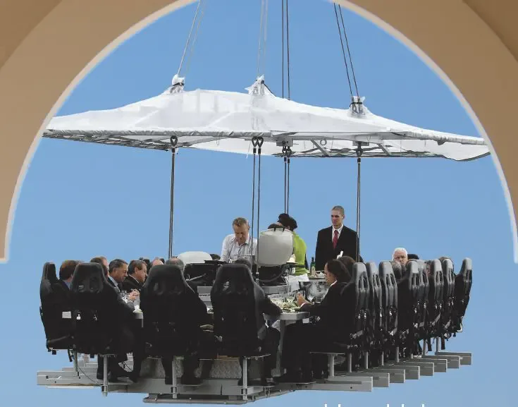 Dinner in the Sky in Abu Dhabi