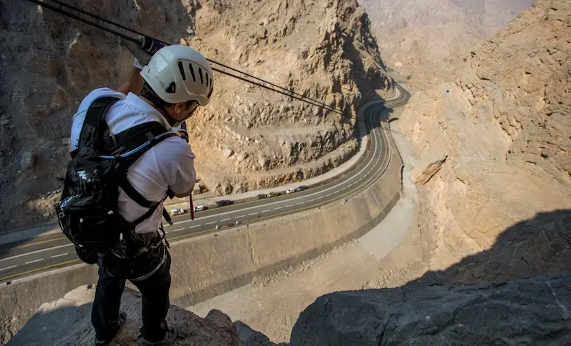 Zipline reopens in UAE’s highest peak Jebel Jais