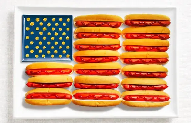 National flags made from each country's traditional foods 5