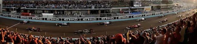 Etihad cabin crew dress up for F1