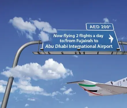 Flights commence from Abu Dhabi to Sharjah, Al Ain, Fujairah and more