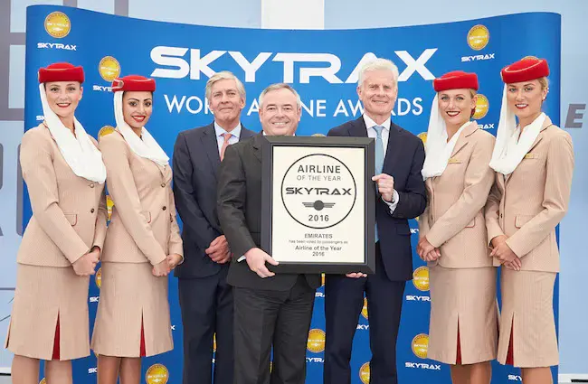 Emirates named World’s Best Airline at Skytrax World Airline Awards 2016