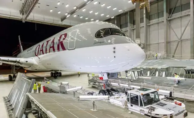 القطرية تنشر صور طائراتها من طراز A350 XWB
