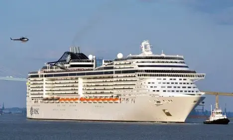 Europe's largest cruise ship makes first voyage