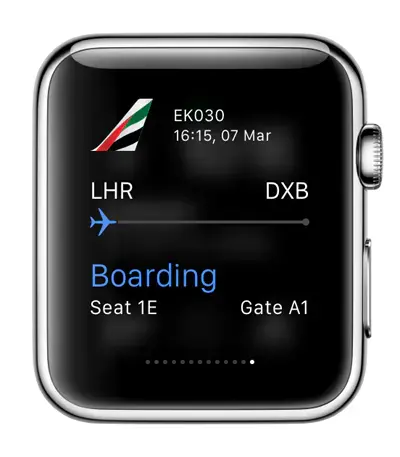 Emirates launches its app for the Apple Watch