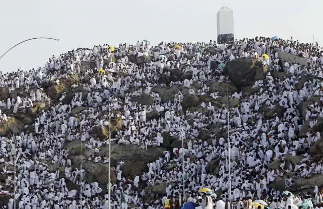 مليون ونصف حاج يقفون اليوم على جبل عرفة