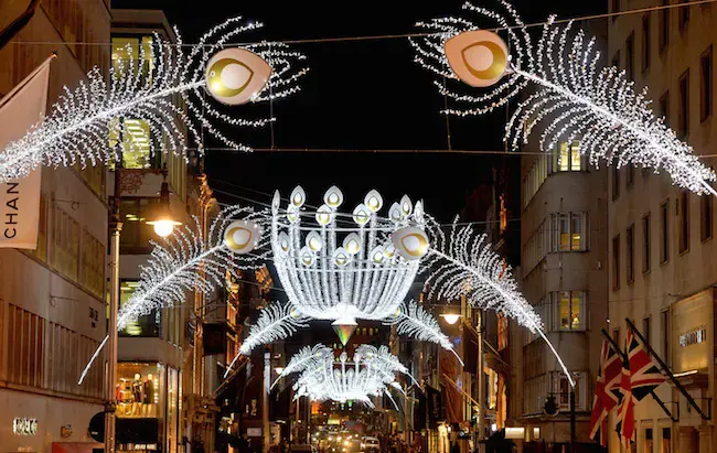 London's Bond Street decked up for the holiday