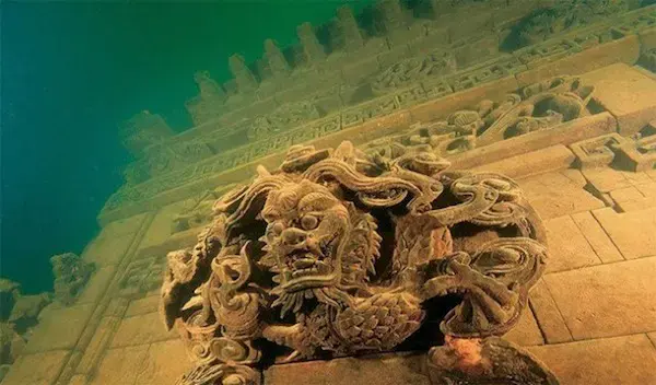 Underwater city beneath lake in China