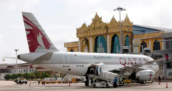 Qatar Airways begins service to Yangon