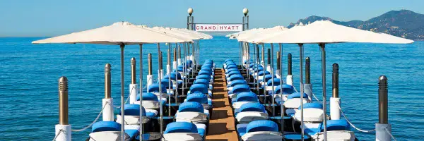 Hyatt Hotel in Cannes to celebrate beach anniversary