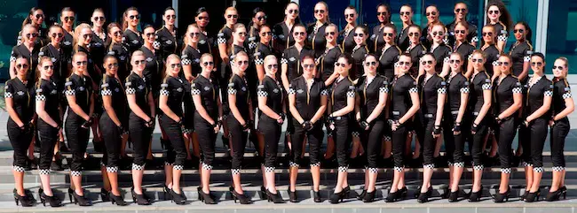 Etihad cabin crew dress up for F1