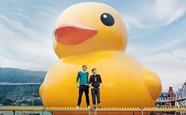 World’s Biggest Rubber Duck Floats In Hong Kong Waters