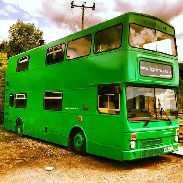 Vintage double-decker bus transformed into fabulous mobile hotel