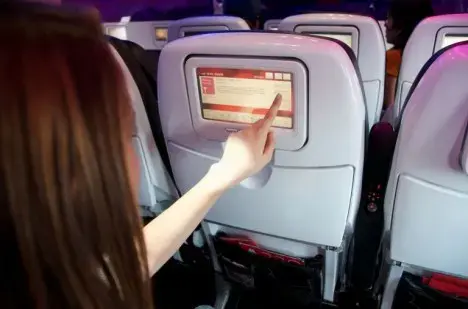 Virgin America in-flight flirting service