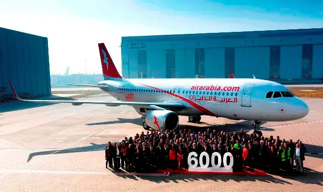 "العربية للطيران" تضيف الطائرة رقم 6000 من طراز إيرباص A320 إلى أسطولها