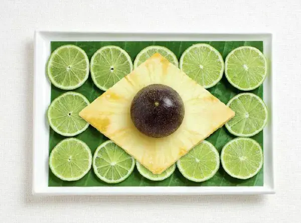 National flags made from each country's traditional foods 3