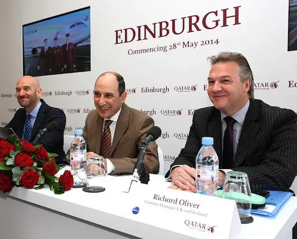 Qatar Airways introduces reduced travel time between Edinburgh and Doha