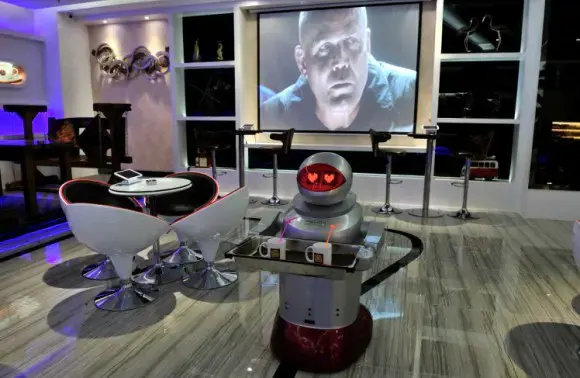 A Futuristic Capsule Hotel Where Robots Serve Their Human Overlords