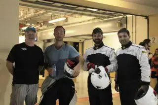 Jude Law races around Yas Marina Circuit