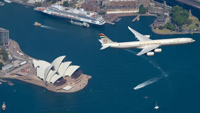 Etihad salutes Sydney Opera House on its 40th birthday