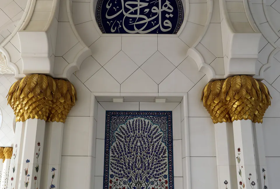 Abu dhabi, Moschea dello Sceicco Zayed, loggiati, 2